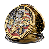Tùy Chỉnh USA Hải Quân Biển Men Lưu Niệm Đồng Thau Mạ Vàng Sưu Tập Kỷ Niệm Kim Loại Challenge Coin