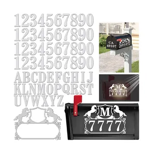 Stickers,Reflective Mailbox Numbers Sticker Decal Die Cut Classic Style Vinyl Waterproof Number Self Adhesive 5 Sets (2 inch) for Signs, Door, Cars