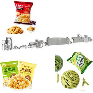 Nouvelle ligne de production automatique de snacks soufflés en acier inoxydable personnalisable - Anneaux d'oignon, nuggets de poulet, boulettes de maïs, extrudeuse à moteur - Product Image 1