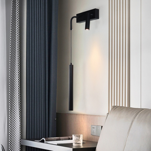 <span class=keywords><strong>Lampe</strong></span> murale suspendue pour <span class=keywords><strong>chevet</strong></span> avec projecteur LED réglable en hauteur - Product Image 1