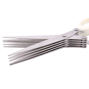 Multifunctional 5 In 1 Kitchen Scissors Stainless Steel Straight Head For Slicing Vegetables And Herbs - Product Image 1