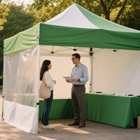 Stand d'exposition 10x10 pieds, tente carrée double couche imperméable, portable, pliable, pour événements extérieurs, chapiteau, salon professionnel, gazebo