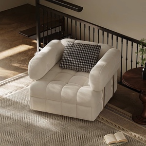 Canapé-lit multifonctionnel de style crème, chaise longue pour petit appartement, balcon, détente, salon, canapés - Product Image 4