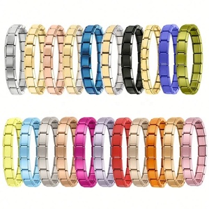 Fashion Trendy Stainless Steel Geometric Charm <b>Bracelet</b> High Sensitivity Detachable Connector Module Gold Plated Unisex Jewelry - Product Image 2