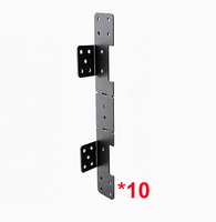 Support de fixation pour poutre d'escalier noir, robuste, calibre 18, réglable, très demandé