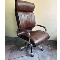 Fauteuil de Direction Exécutif en Cuir à Dossier Haut Moderne Pivotant pour Bureau - Vente en Gros