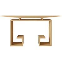 Table d'appoint moderne en bois massif écologique de qualité supérieure avec cadre métallique robuste, table longue, prix d'usine en gros, design d'intérieur