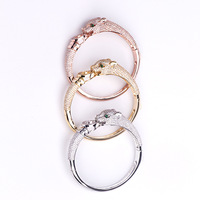 Nouvel ensemble bague et bracelet léopard en laiton plaqué or micro-diamanté, style vintage 2021, bijoux pour hommes et femmes, vente en gros, personnalisable