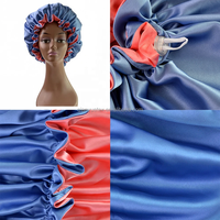Gorros de Satén de Doble Capa, Suaves y de Lujo, Ajustables y Reversibles, en 50 Colores, para Cabello Rizado Natural, para Viajes y Uso Diario