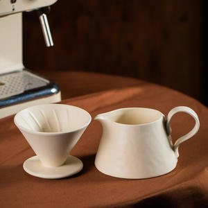 陶瓷手洗滤杯个性化奶油风格现代滴滤式咖啡壶送女朋友的礼物带徽标 - Product Image 3