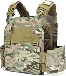 First Fiber Tactical Quick Release Vest For Men Fully Adjustable Plate Carriers Vest With Breathable Ocp Camouflage