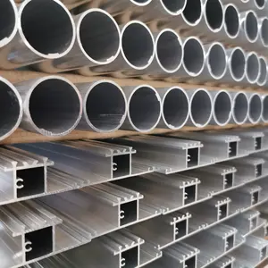 Perfiles de aluminio con acabado de molino para construcción industrial, material de construcción, aleación 6063 T5, lingote puro