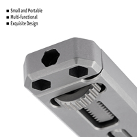 Outil multifonctionnel en titane TGZUO, clé EDC portable 5-en-1, barre de levier de poche, tournevis pour l'entretien extérieur, logo personnalisé