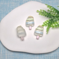 Simulación de frutas, helados y paletas de resina con base plana para scrapbooking, decoración de teléfonos, manualidades de joyería DIY y accesorios para lazos de pelo