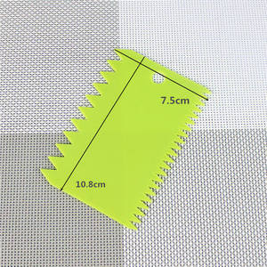 <b>Baking</b> Scraper <b>Set</b> 3 Pieces Plastic Non Stick Rectangle Cake Tool 11.5cm X 8cm - Product Image 2