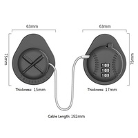 Serrure mécanique ovale à combinaison en plastique ABS avec câble en acier de 190 mm pour la sécurité des enfants, idéale pour réfrigérateur, tiroir, fenêtre