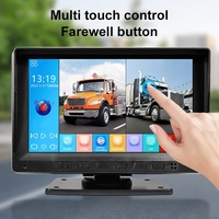 7 pouces MP5 BSD Kits Angle mort Système de surveillance d'alarme sonore et visuelle Écran tactile IPS avec caméra 2 pièces 1080p pour véhicule