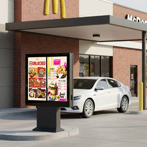 Pantalla LCD de Menú para <span class=keywords><strong>Autoservicio</strong></span> de 55 Pulgadas, de Bajo Consumo, con Control Remoto Plug-and-Play, 3000nits, IP65, para <span class=keywords><strong>Franquicias</strong></span> de Hamburguesas - Product Image 1