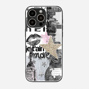 Coque de téléphone portable en verre PC TPU avec impression léopard et étoiles <span class=keywords><strong>sexy</strong></span> pour iPhone 7 8 <span class=keywords><strong>X</strong></span> Xr XS 11 12 13 14 15 16 17 Pro Max - Product Image 4