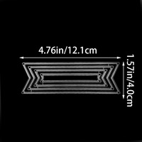 Matrice de découpe DIY en acier au carbone pour cadre de carte, nouveau produit transfrontalier, design ajouré, formes géométriques pour loisirs créatifs