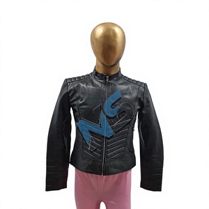 Chaqueta de Cuero Genuino Negra para Hombre Nabtay Sports, con Tejido Trenzado, Ligera, Estilo Racer, Acolchada, para Otoño, Estilo Café Racer - Product Image 1