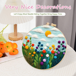 Chenistory Hoa Mô Hình Kim Cảm Thấy Starter Set Cảm Thấy Bức Tranh <span class=keywords><strong>Kit</strong></span> Cho Người Mới Bắt Đầu Len Cảm Thấy Nguồn Cung Cấp Với Hình Ảnh - Product Image 5