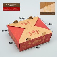 Boîte à lunch jetable personnalisée en papier kraft, résistante à l'huile, style coréen, pour poulet frit, en-cas et barbecue