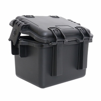 Boîte à outils de haute qualité en noir profond avec poignée en caoutchouc moulé, étui de rangement