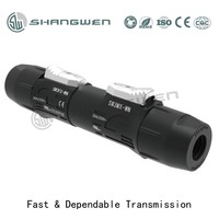 IP65 3-Pol Powercon-Stecker, Stecker & Buchse 20A 250V, für den Außenbereich, UL94-V0 PA6, mit Verriegelung, plattierte Kupferlegierungskontakte