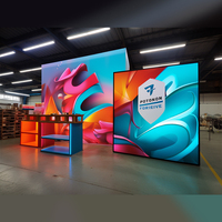 Mur d'affichage en tissu tendu LED pour salon professionnel, installation facile, très vendu, toile de fond d'exposition rétroéclairée, stand d'exposition