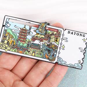 Tùy Chỉnh Anime Dễ Thương Kim Loại Sáng Bóng Tủ Lạnh Nam Châm Cá Nhân Logo Thủ Công Kim Loại Với Thấp Tối Thiểu Số Lượng Đặt Hàng Trượt Thiết Kế - Product Image 3