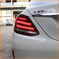 Conjunto de Luces Traseras LED Dinámicas Estilo Maybach, Color Negro Ahumado y Rojo, para Mercedes Benz Clase E W213 2016-2020