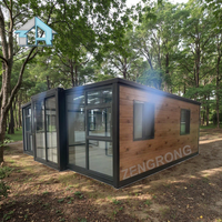 Casa Maison modulaire de luxe portable préfabriquée en conteneur pliant 20 pieds 40 pieds extensible 2-3 chambres à coucher, villa, hôtel, boutique, appartement