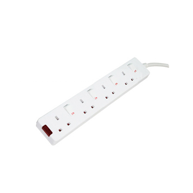 4-way UK Power Extension Sockets Outlets with Individual Switch