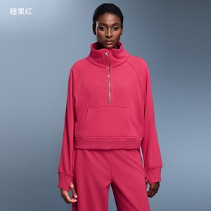 Felpa da donna con collo alto sportivo da donna con Zip stampata di nuovo Design autunno stagione - Product Image 4