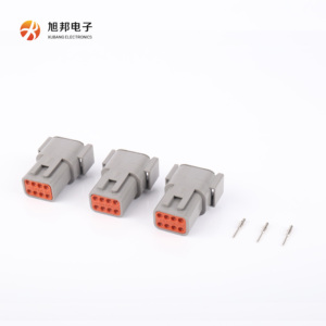 Connecteur automobile en plastique moulé par injection étanche série DTM Deutsch 04-8P <span class=keywords><strong>PA66GF30</strong></span>/Laiton -25~+105 - Product Image 4
