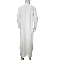 Qamis Homme Dubaï Style Saoudien Traditionnel Musulman Modeste de Haute Qualité à Manches Longues pour Affaires, Robe Arabe en Polyester Automne-Printemps