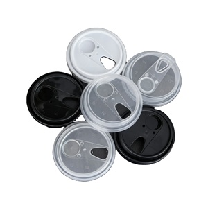 Couvercle jetable 80 mm pour gobelet à café à emporter, compatible boissons chaudes/froides, en plastique PP, avec couvercle à clapet pour gobelets en papier ou en plastique - Product Image 2