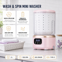 Mini-lave-linge portable sans fil rechargeable, petite machine à laver les sous-vêtements, lave-linge électrique pour vêtements de bébé, idéal pour les voyages