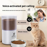 Offre Spéciale Distributeur Intelligent 4L pour Animaux de Compagnie en Plastique avec Caméra, Audio Bidirectionnel, Vision Nocturne, Double Alimentation pour Chats et Chiens, Idéal pour l'Alimentation Intérieure et en Voyage