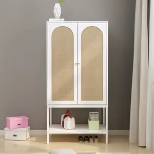 Đơn giản và độc đáo mảnh gỗ armoire làm bằng gỗ được sản xuất và mây tự nhiên cái nhìn mộc mạc tủ quần áo