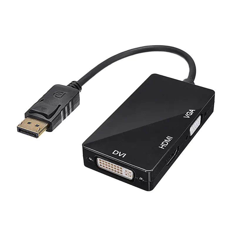 3 in 1 Mini DP DisplayPort HD MI VGA DVI adaptörü Mini DP Video kablosu dönüştürücü MacBook Pro Air DisplayPort mini