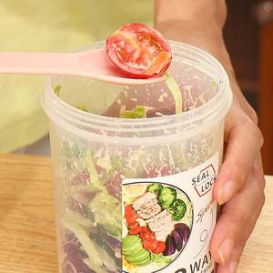 Vaso Mezclador de Plástico Portátil de Doble Capa Transparente para Leche, Yogur y Ensaladas, 1080 ml, 21.5x9.8 cm, Apto para <span class=keywords><strong>Microondas</strong></span> - Product Image 6