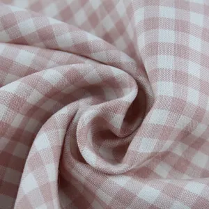 Organic 100% Pure Ramie Eco Friendly Sustainable Ramie Fabric for Home Decor Garment Classic Yarn Dyed Check Fabric