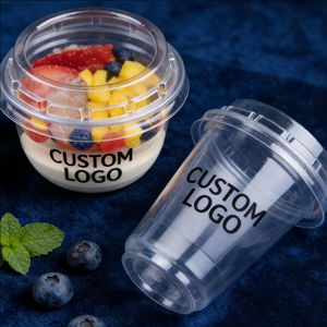 Vasos de Plástico Redondos de 18oz y 20oz con Tapas y Cucharas para Postres - Product Image 6