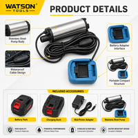 Pompe à eau portable sans fil à batterie au lithium en gros avec adaptateur de batterie et chargeur