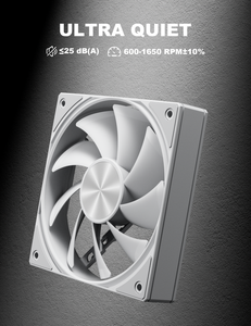 Ventilateur de refroidissement de bureau <span class=keywords><strong>upHere</strong></span> 120 mm, ventilateur PC PWM, ventilateur de boîtier silencieux, ventilateur d'ordinateur à haut débit d'air, ventilateur à faible bruit - Product Image 3