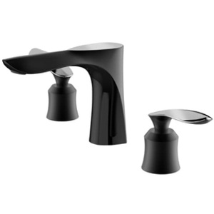 Robinet de lavabo à bec séparé d'origine chinoise en laiton et en matériau de la vanne avec finition pistolet/gris/nickel brossé - Product Image 1