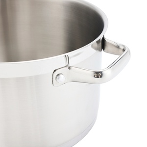 Nouvel arrivage d'usine : Batterie de cuisine en acier inoxydable avec poignées, casseroles et poêles à fond épais, ensemble de casseroles et poêles à frire - Product Image 6