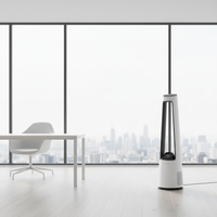 Ventilateur tour numérique de luxe modèle 2026, design sans pales, télécommande, électrique, oscillant, faible bruit, économe en énergie pour hôtels